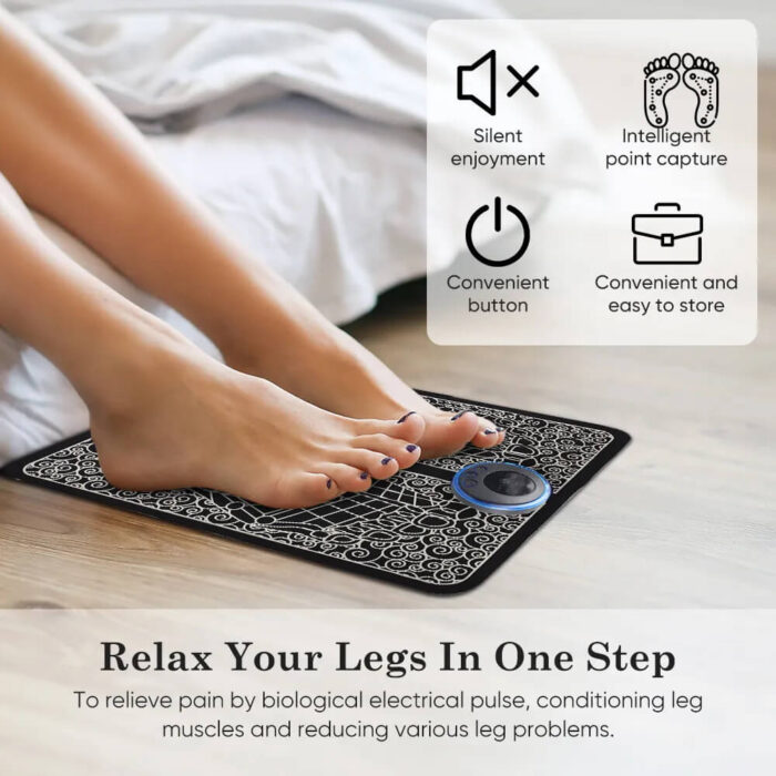 EMS Foot Massage Mat Automatic Electric Physiotherapy Tens Massager Relax 9 Gear - Image 4