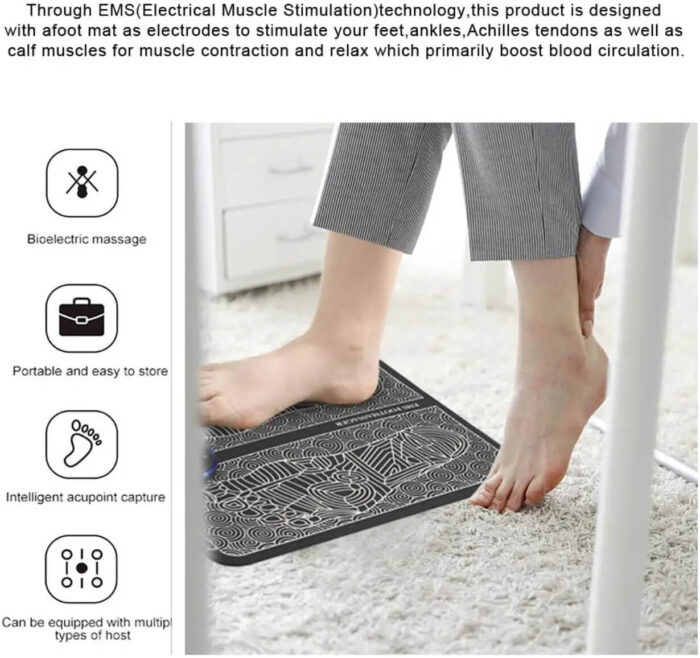 EMS Foot Massage Mat Automatic Electric Physiotherapy Tens Massager Relax 9 Gear - Image 5