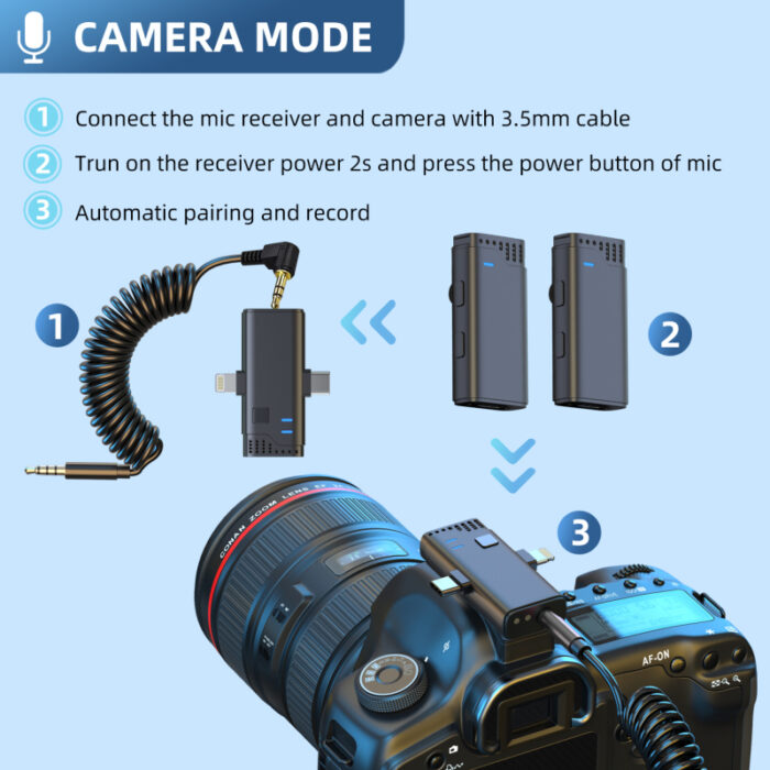 Jmary MW-16 2.4G Wireless Microphone For Mobile & Camera - Image 5