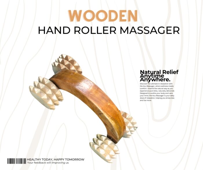 Wooden Body Massage Roller – Full-body relaxation tool