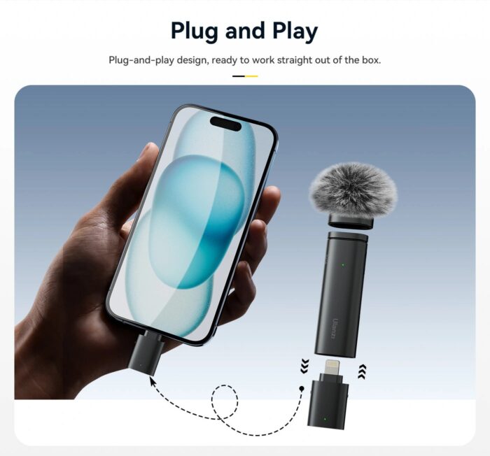 Ulanzi WM-10 Wireless Clip-on Microphone For Type-C - Image 2